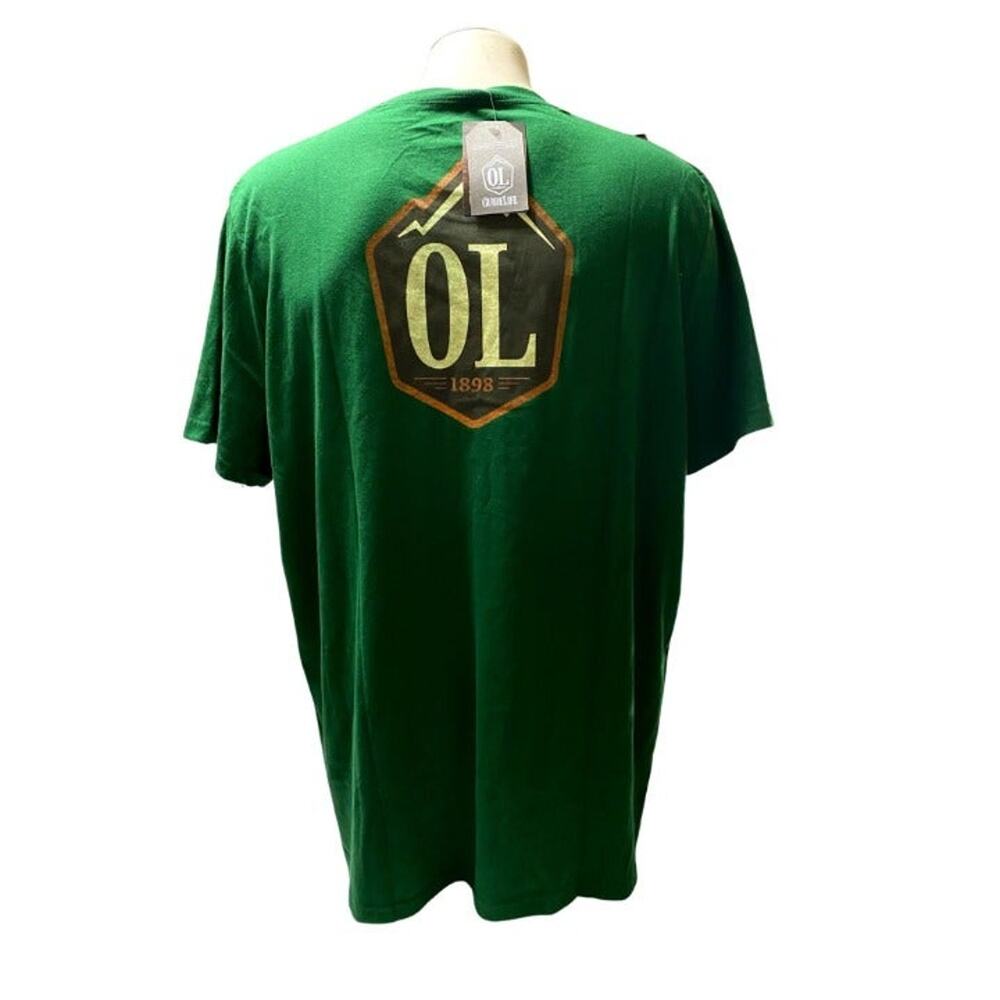 NWT Outdoor Life Green Back Logo Short Sleeve T-Shirt Size XXL